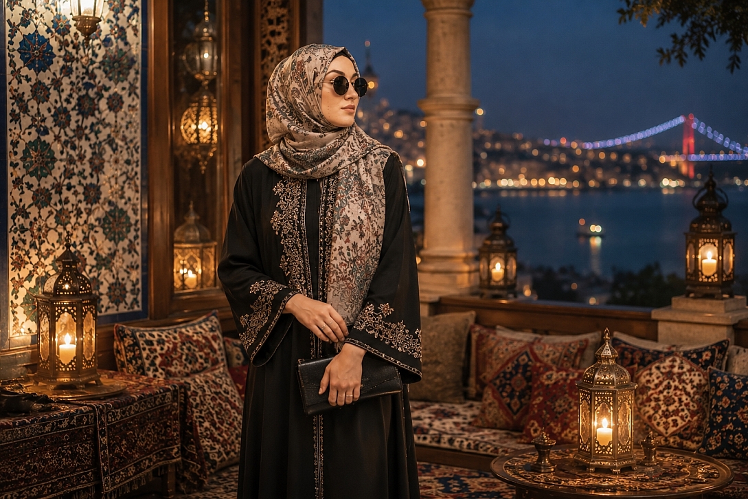 twilight terrace overlooking istanbul
